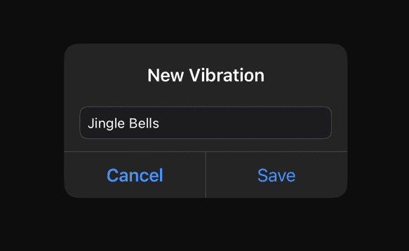 iphone name vibration pattern