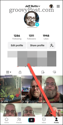 TikTok Profile Tab