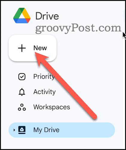 Upload file to Google Drive - New Button