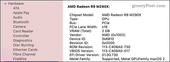 mac gpu info