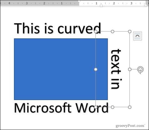 Adding WordArt text around a square shape in Word